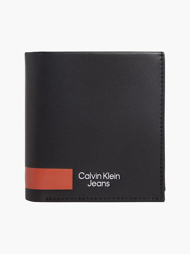 Calvin Klein USA Leather Trifold Mens Wallet Black 6319804-ZF